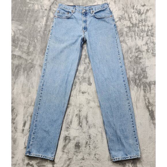 Vintage Levi's Jeans Mens W34 L36 Blue 550 Distressed Relaxed Fit Straight Leg - Picture 1 of 16